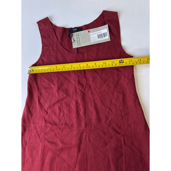 Designer RUTI Burgundy Nola Long tank Size 4 (Ruti Size 0) NWT - Picture 12 of 15